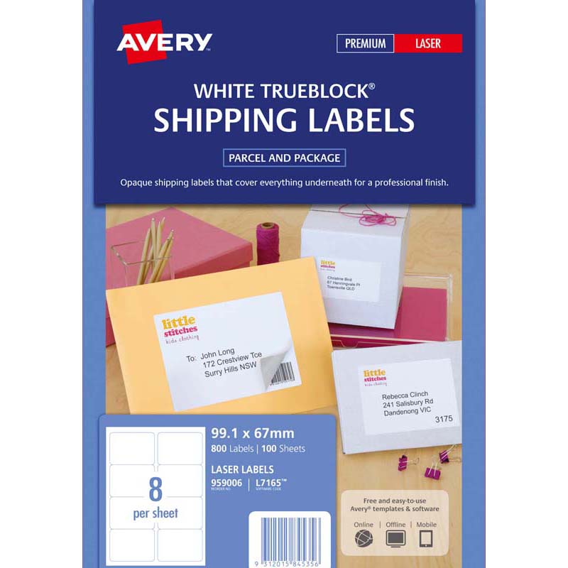 Avery Label L7165-100 100 Sheets Laser