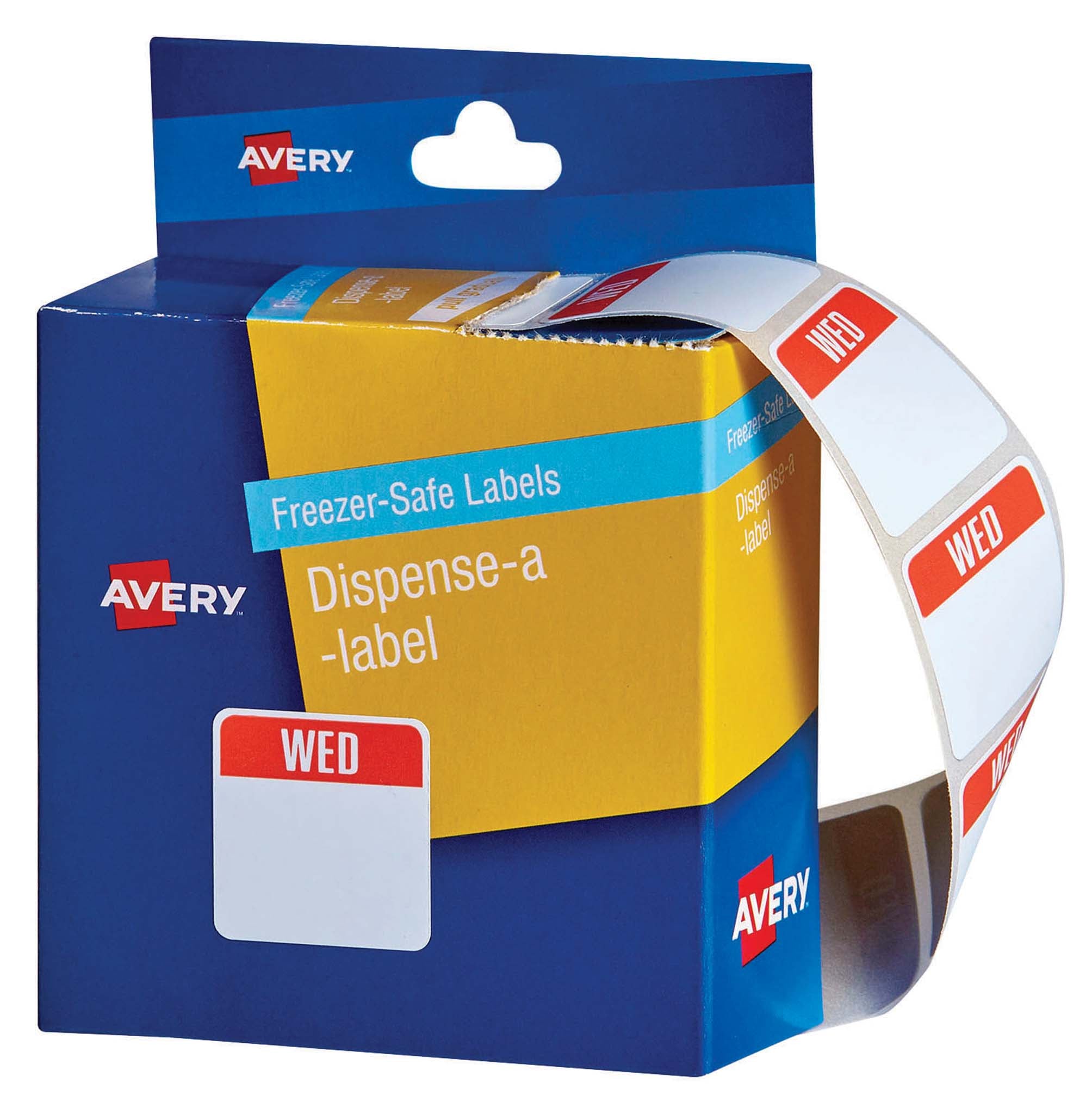 Avery Label Dispenser Wednesday Freezer Safe 24x24mm 100 Pack