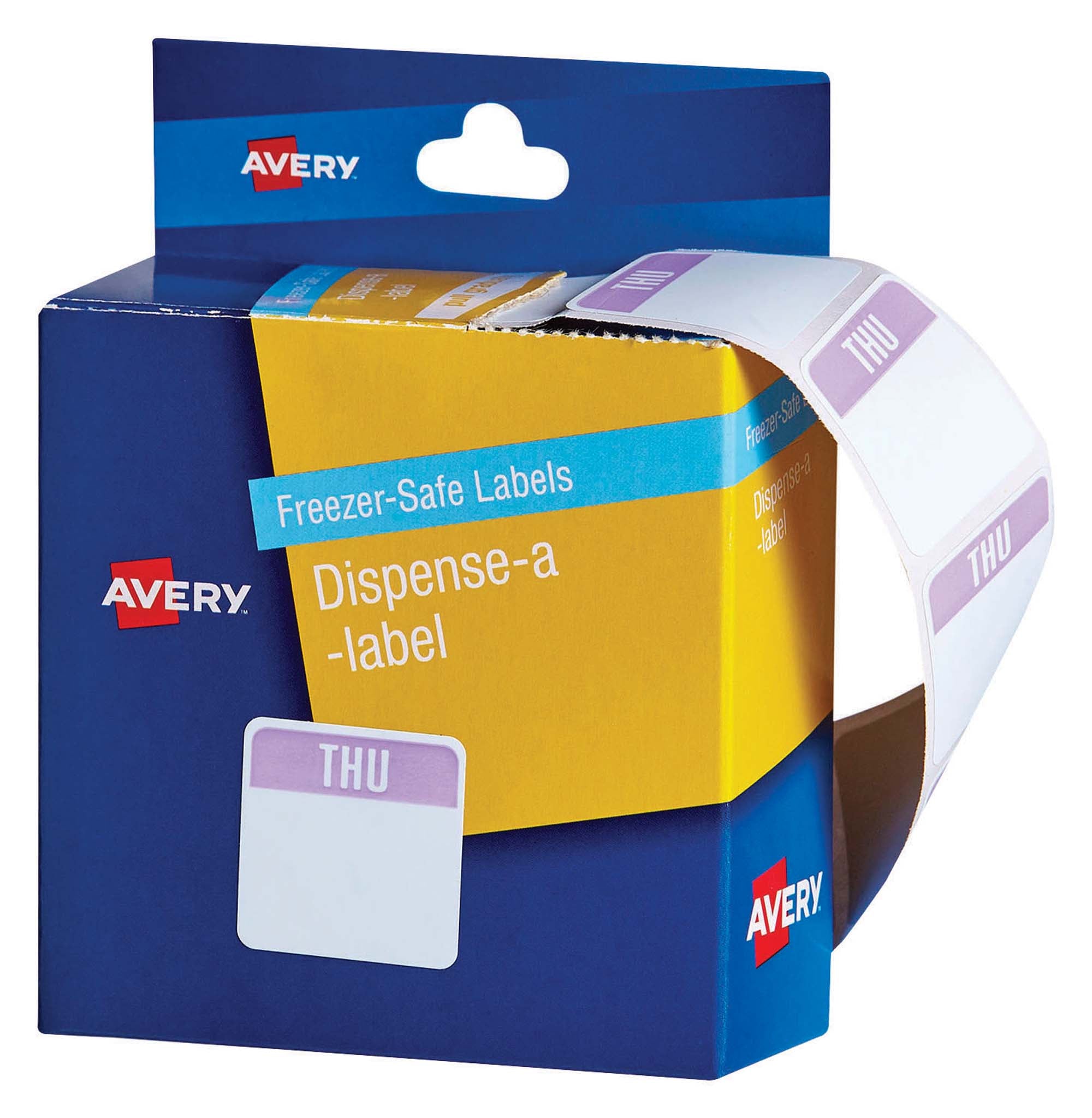 Avery Label Dispenser Thursday Freezer Safe 24x24mm 100 Pack