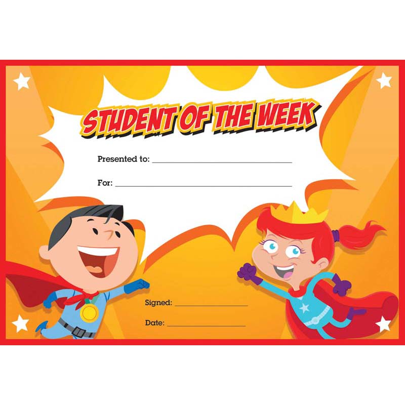 Avery Certificates Student Of The Week Pack 36