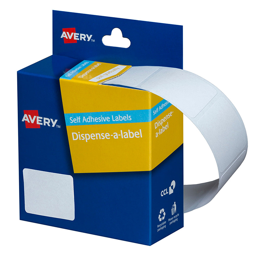Avery Label Dispenser DMR1930W 19x30mm White 550 Pack
