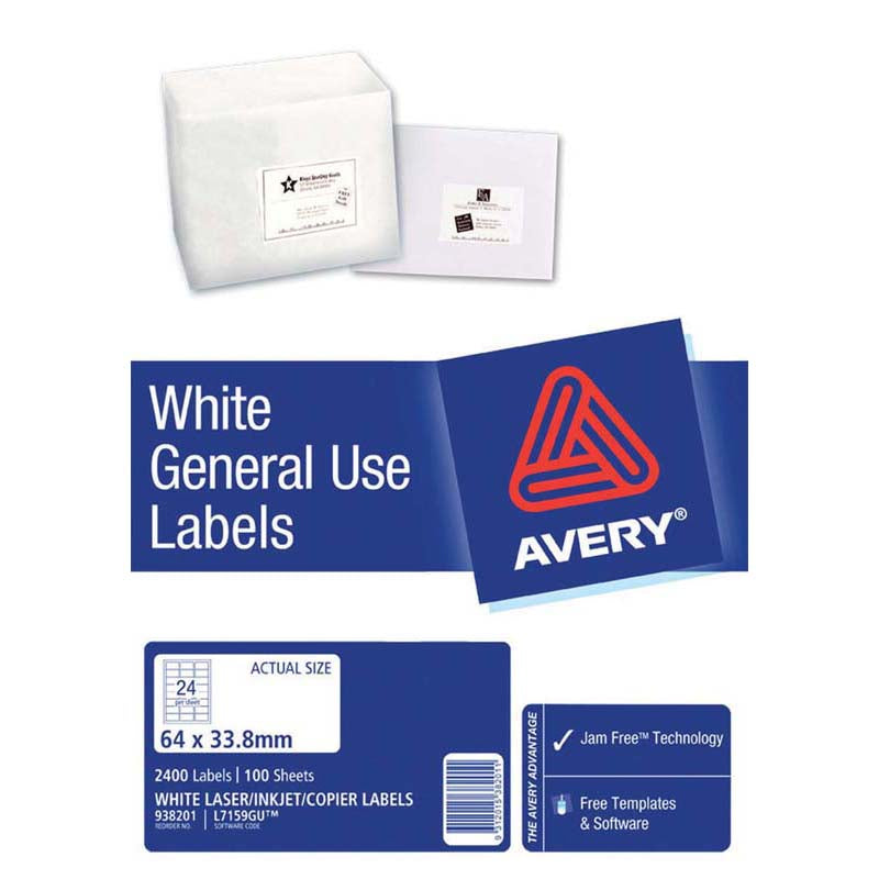 Avery Label L7159 General Use 64x33.8mm 100 Sheets