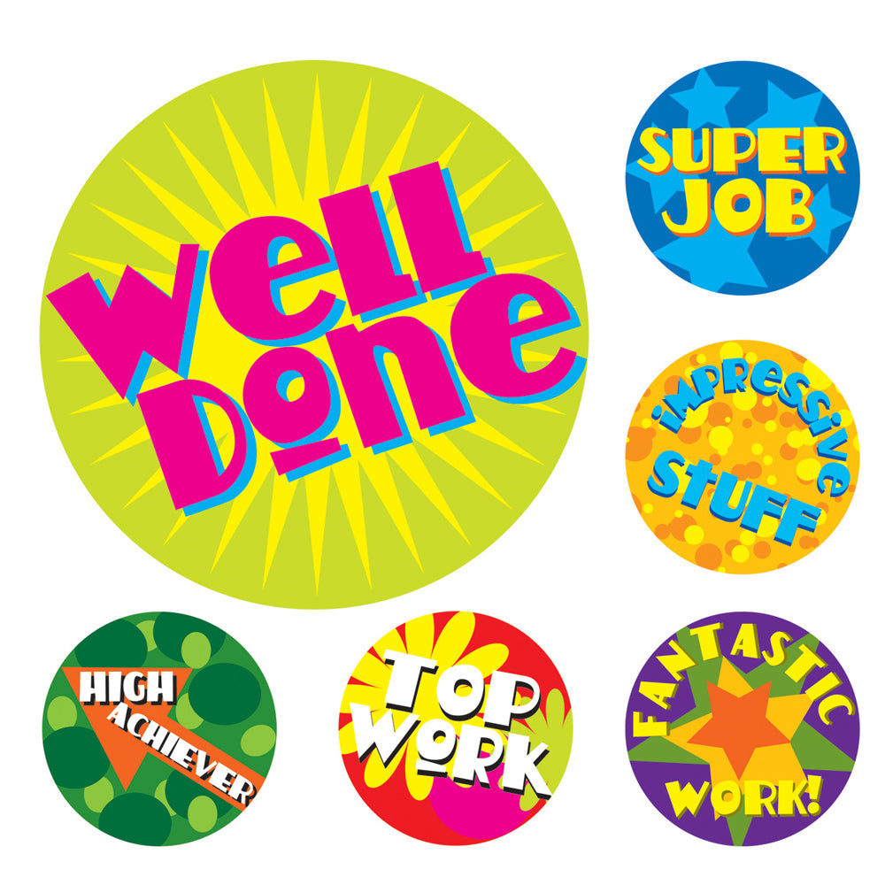 Avery Merit Stickers Teachers Mini Assorted Captions Round 13mm 800 Pack