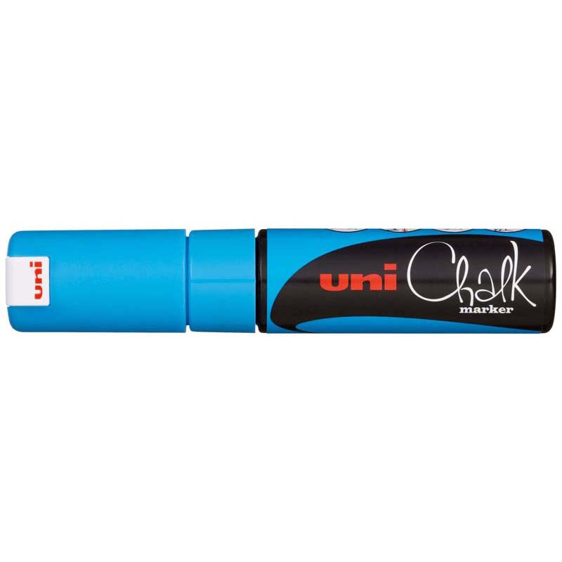 Uni Marker Chalk Light Blue Chisel Tip