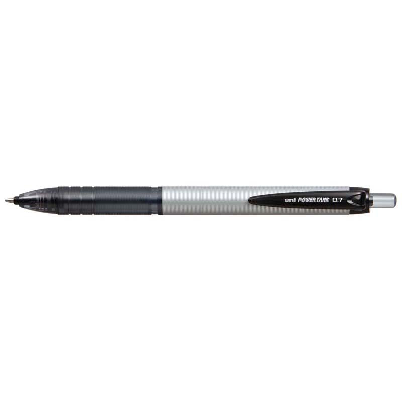 Uni Powertank 0.7mm Black Retractable Silver Barrel SN-210PT