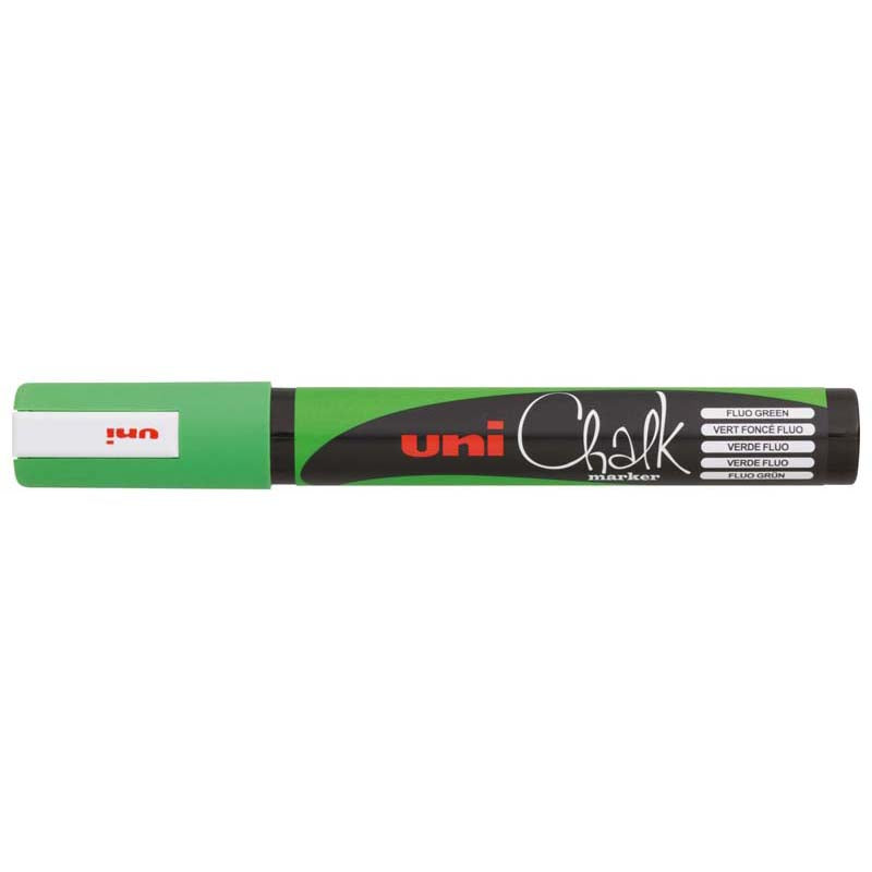 Uni Chalk Marker 1.8-2.5mm Bullet Tip Fluoro Green PWE-5M
