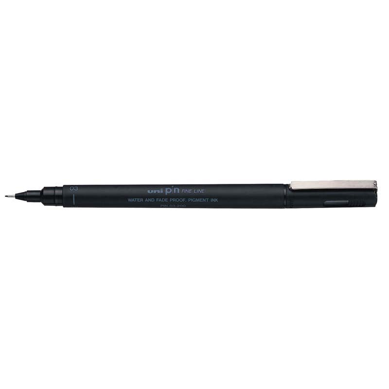 Uni Pen Pin 03-200 Black 0.3mm Permanent
