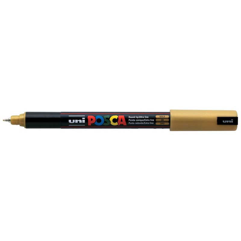Uni Posca Marker Gold 0.7mm Ultra Fine