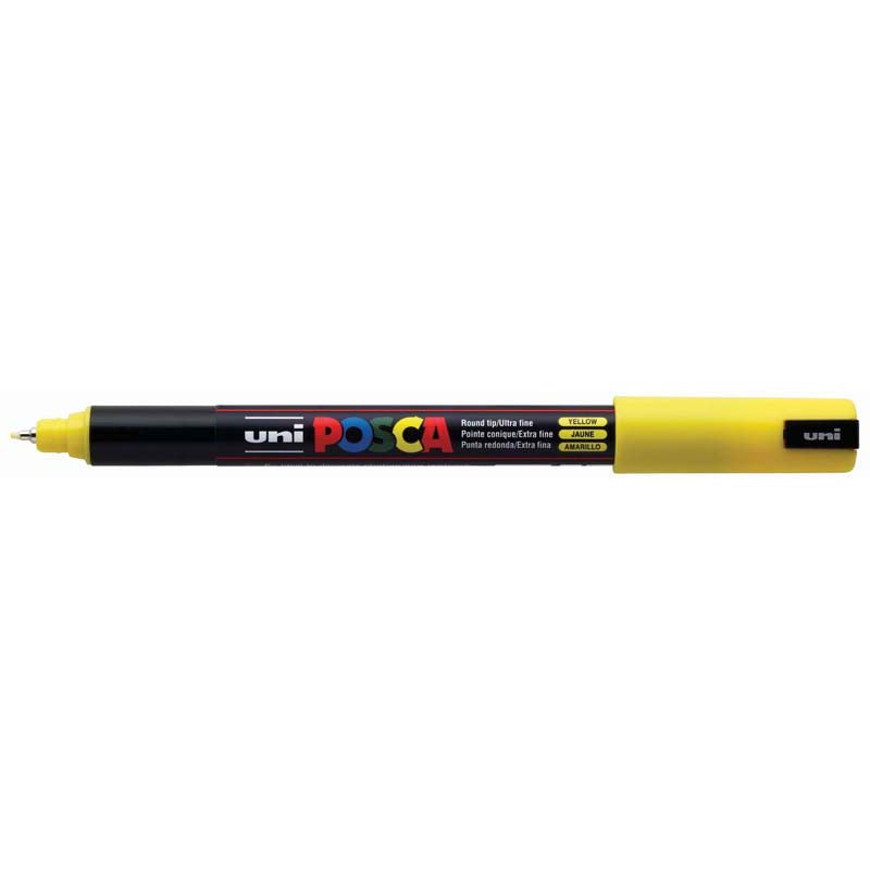 Uni Posca Marker Yellow 0.7mm Ultra Fine