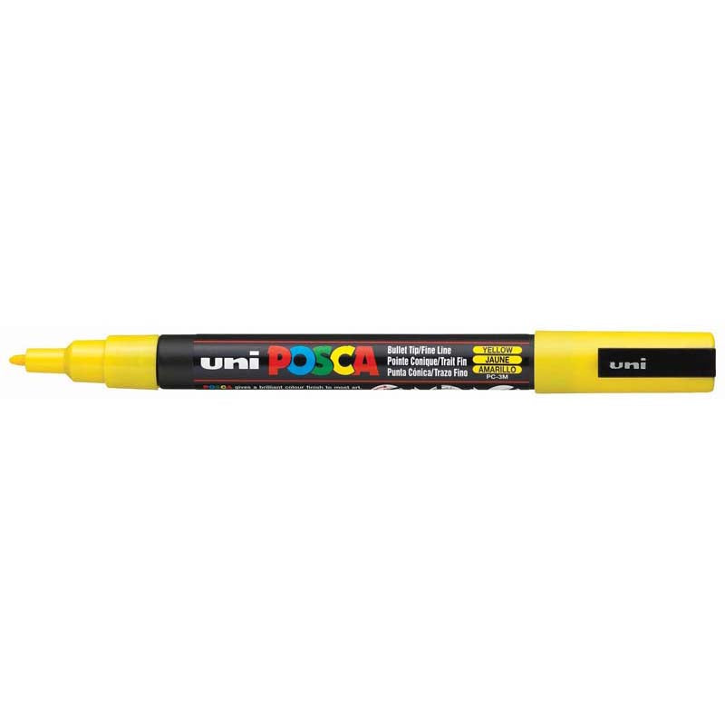 Uni Posca Marker Yellow 0.9- 1.3mm Fine