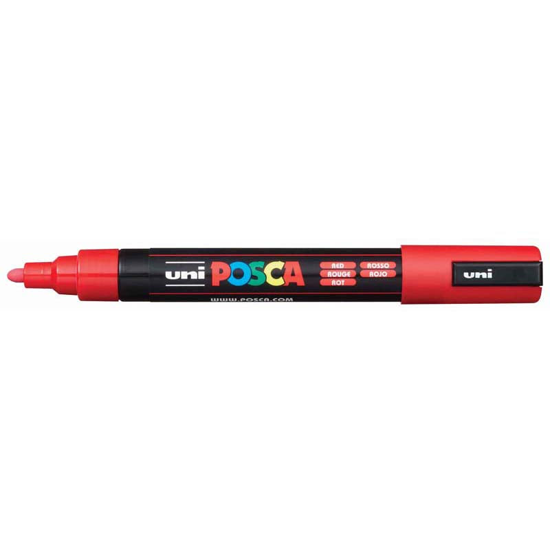 Uni Posca Marker Red 1.8- 2.5mm Medium Hangsell