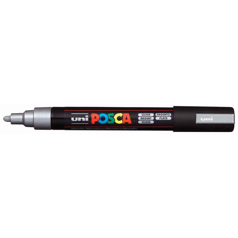 Uni Posca Marker Silver 1.8- 2.5mm Medium Hangsell