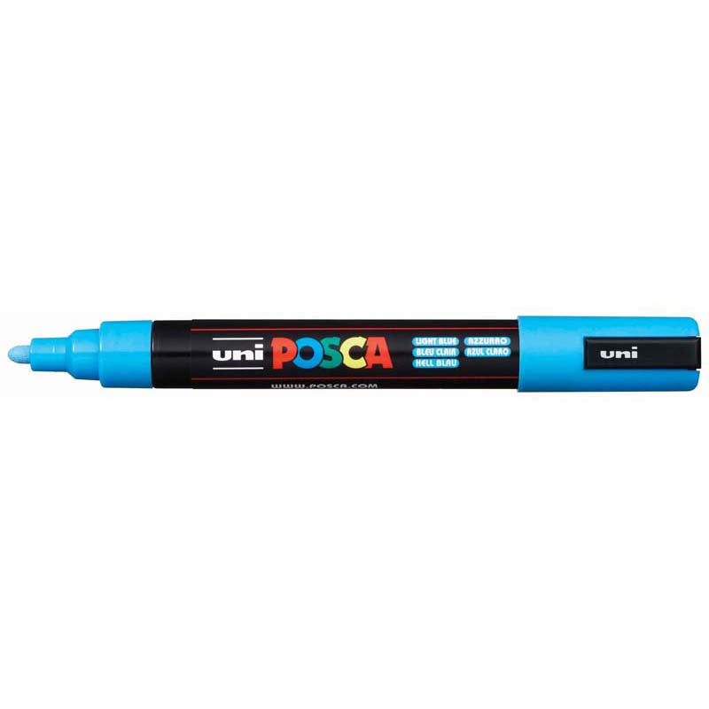 Uni Posca Marker Light Blue 1.8-2.5mm Medium Hangsell