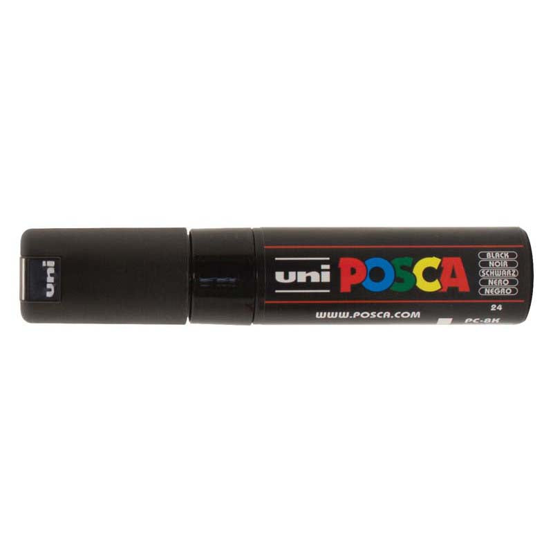 Uni Posca Marker Black 8.00mm Bold Chisel