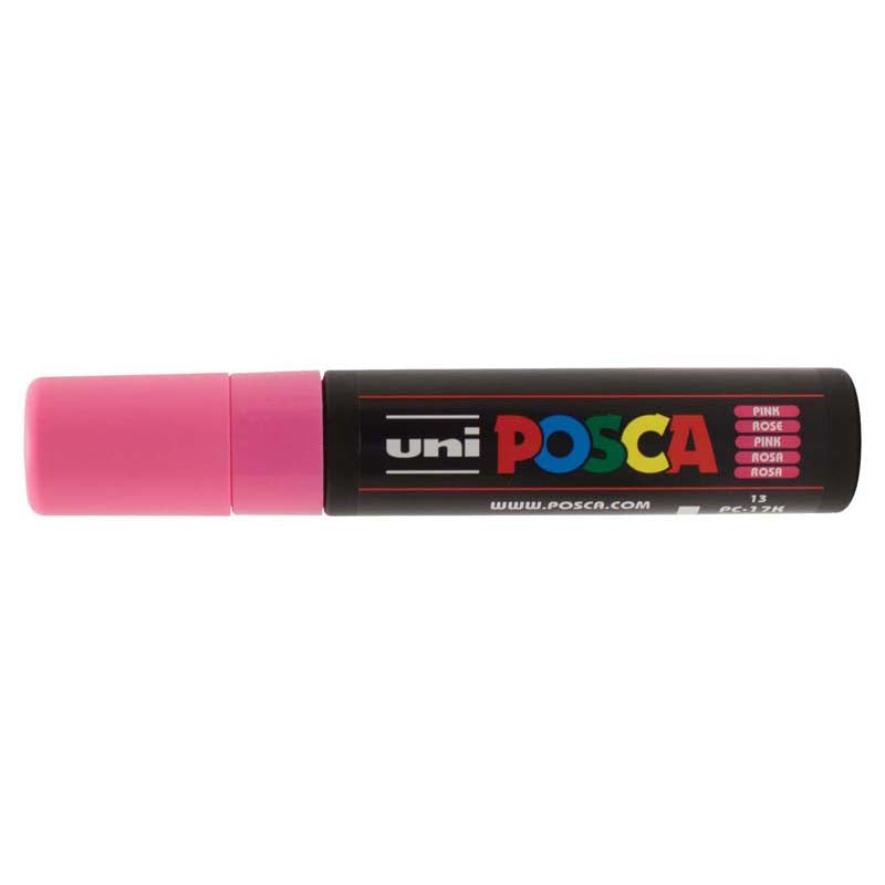 Uni Posca Marker Pink 15mm Broad Chisel
