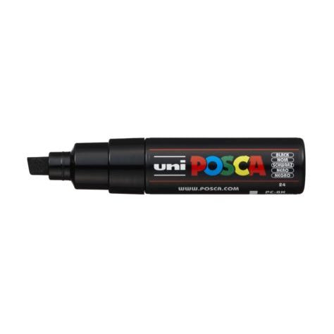 Uni Posca Marker 8.0mm Hangsell Bold Chisel Black PC-8KH