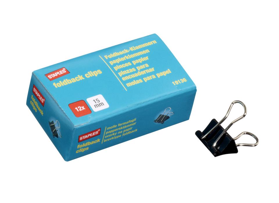 BEST BUY Foldback Clips 15mm Box 12