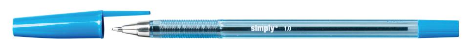 BEST BUY Tinted Stick Ballpoint Pen Medium 1.0mm Blue Box 12