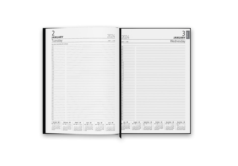 2024 Hardcover Diary A4 Day To Page Navy