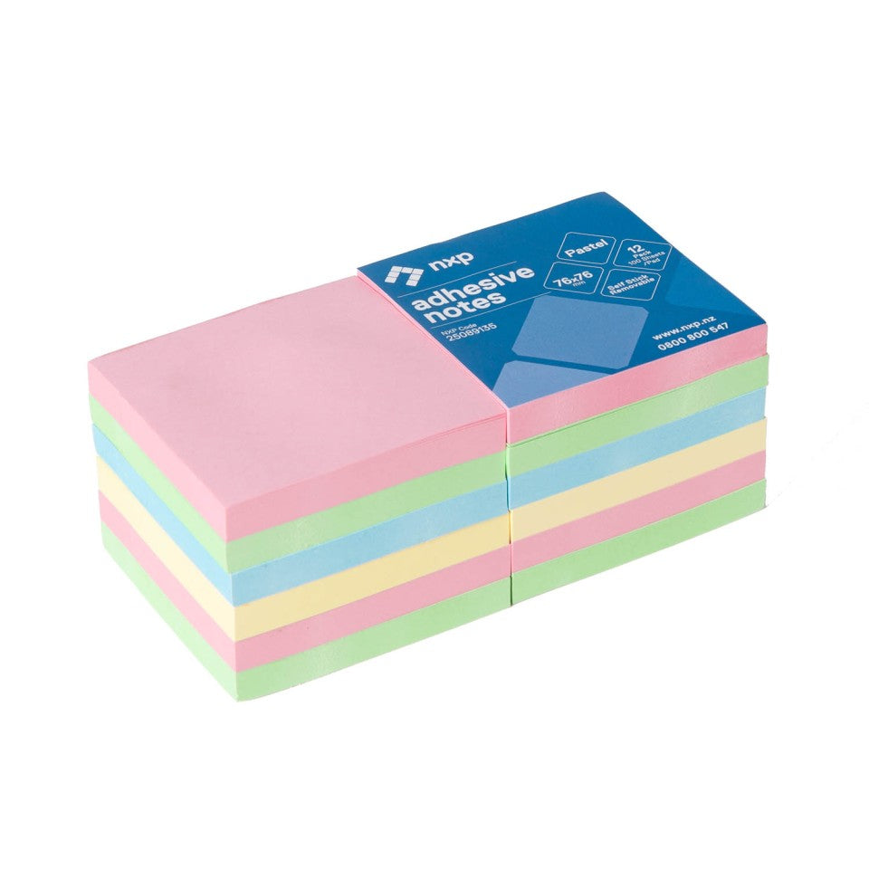 Highland Self - Stick Notes Pastel 76x76 12 Pads