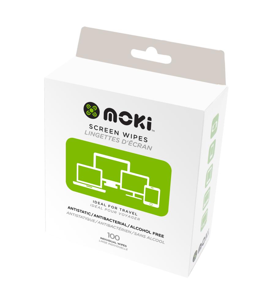 Moki Screen Clean Wipes Box Of 100