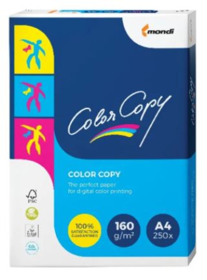 Color Copy Paper Uncoated A4 160gsm Pack 250