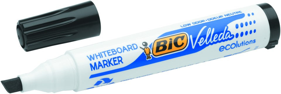 Bic Velleda Whiteboard Marker Chisel Tip Black Each