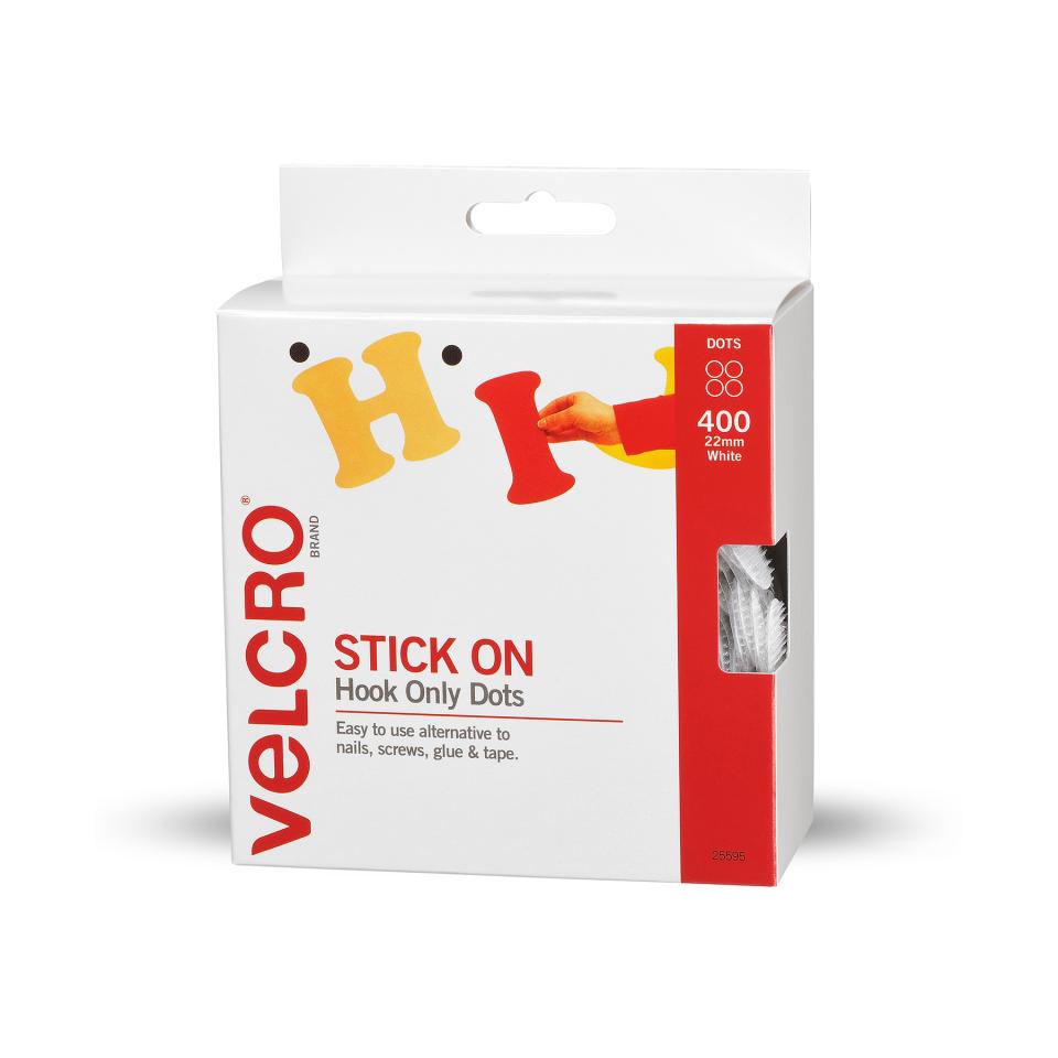 Velcro Brand Hook Only White Spots 22mm Pack 400