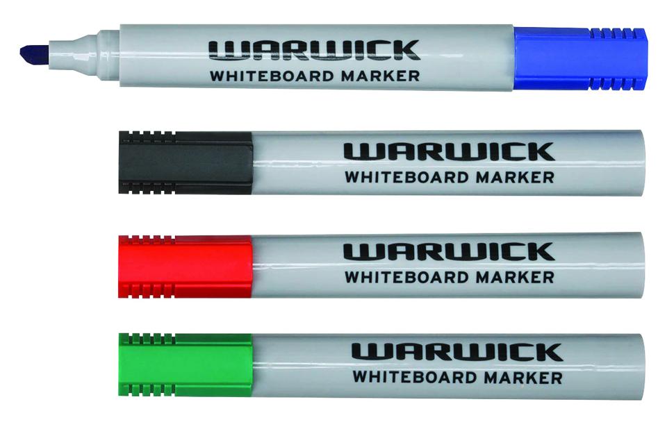 Warwick Whiteboard Marker Chisel Tip 4 Wallet