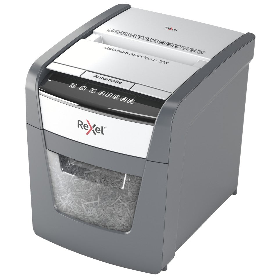 Rexel Optimum Shredder Autofeed 50x Cross Cut