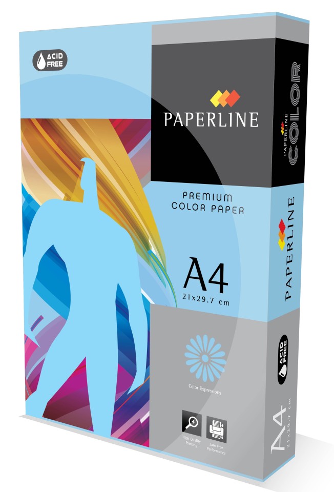 Paperline Colours Tinted Copy Paper 80gsm A4 Blue Ocean Ream 500