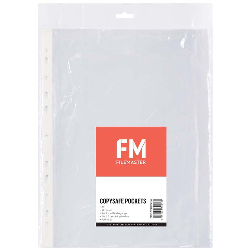 FM Pocket Copysafe A4 Hangsell 10 Pack
