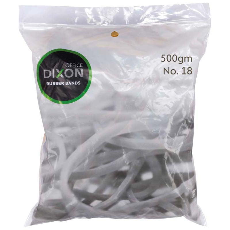Dixon Rubber Bands 500gm No.18