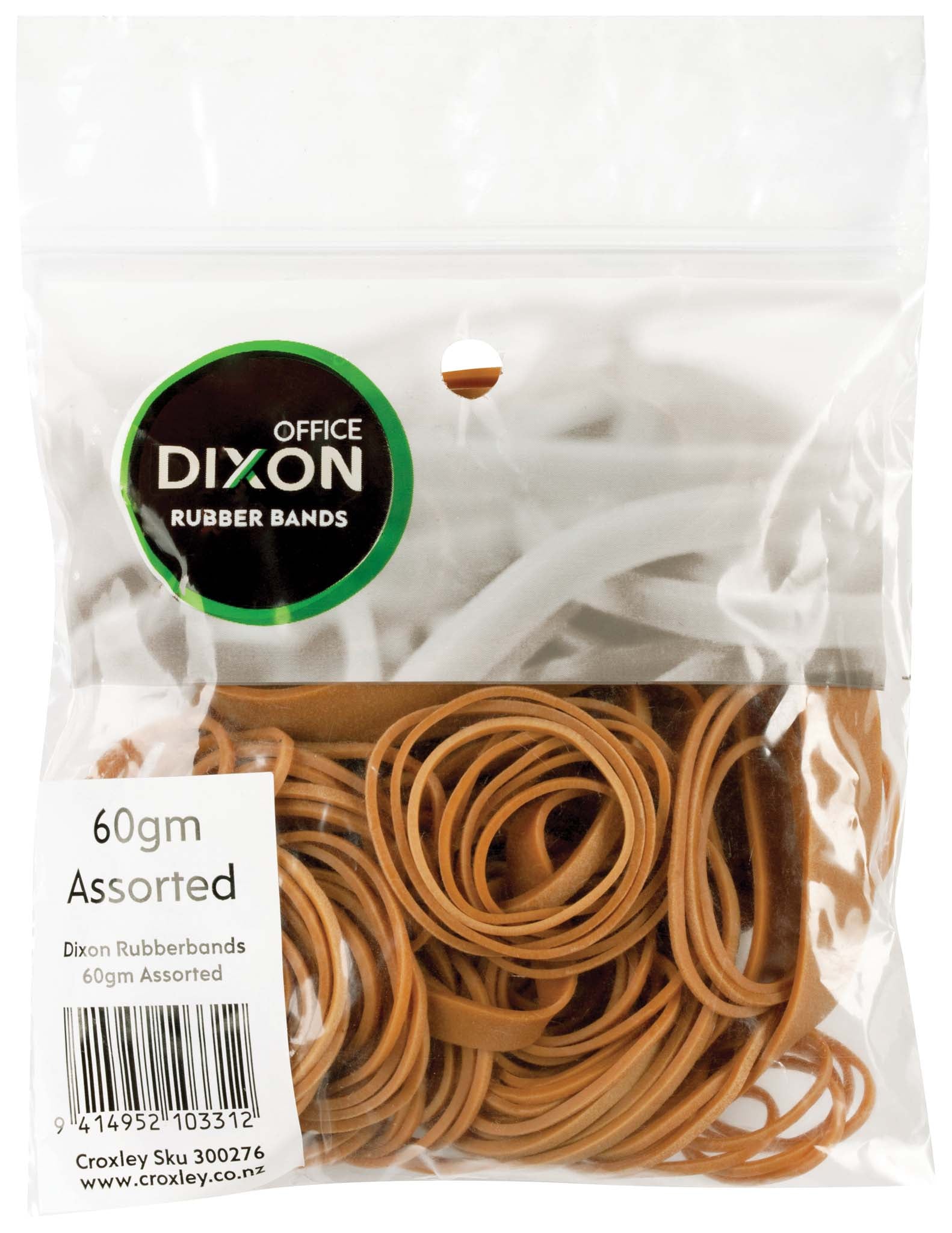 Dixon Rubber Bands 60gm Assorted