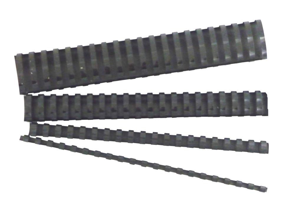 GBC Binding Coil / Comb Plastic 21 Ring 6mm Black Box 100