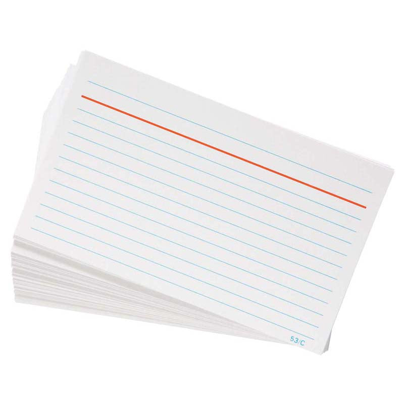 Collins System Card Feints 53c 127x76mm Pack 100