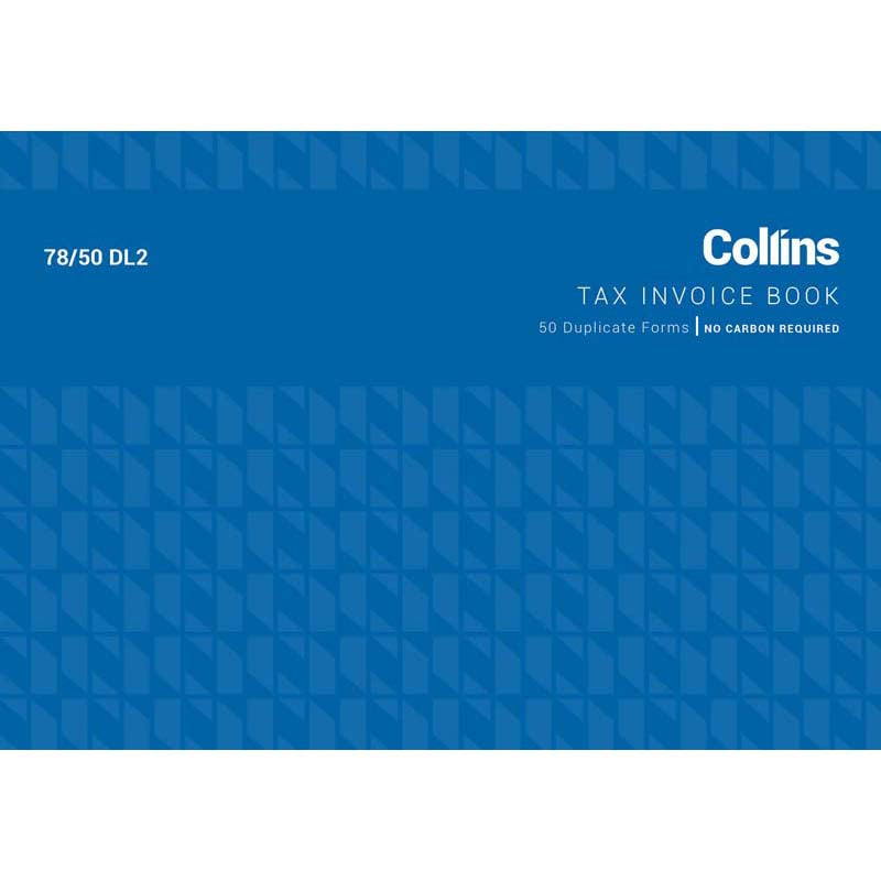 Collins Tax Invoice 78/50dl2 Duplicate No Carbon Required