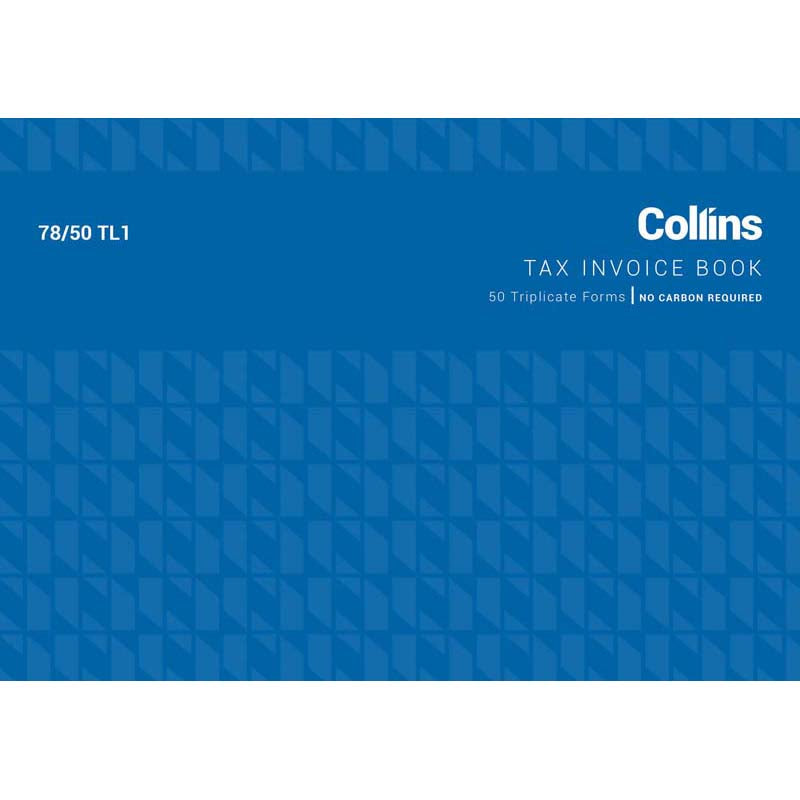 Collins Tax Invoice 78/50tl1 Triplicate No Carbon Required