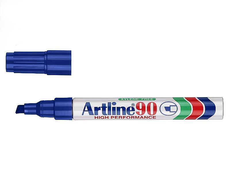 Artline 90 Permanent Marker Chisel Tip 2.0-5.0mm Blue
