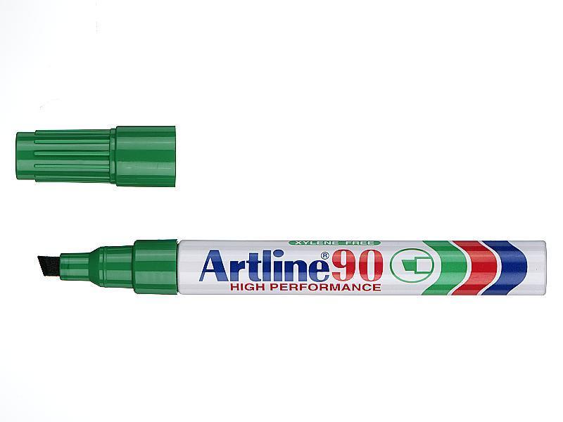 Artline 90 Permanent Marker Chisel Tip 2.0-5.0mm Green