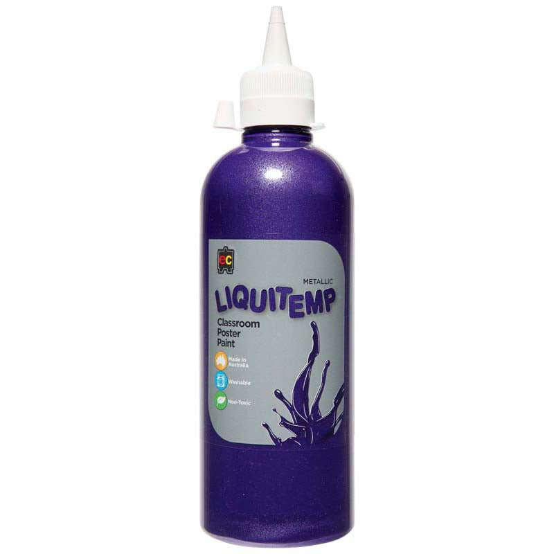 Metallic Liquitemp Poster Paint 500ml Purple