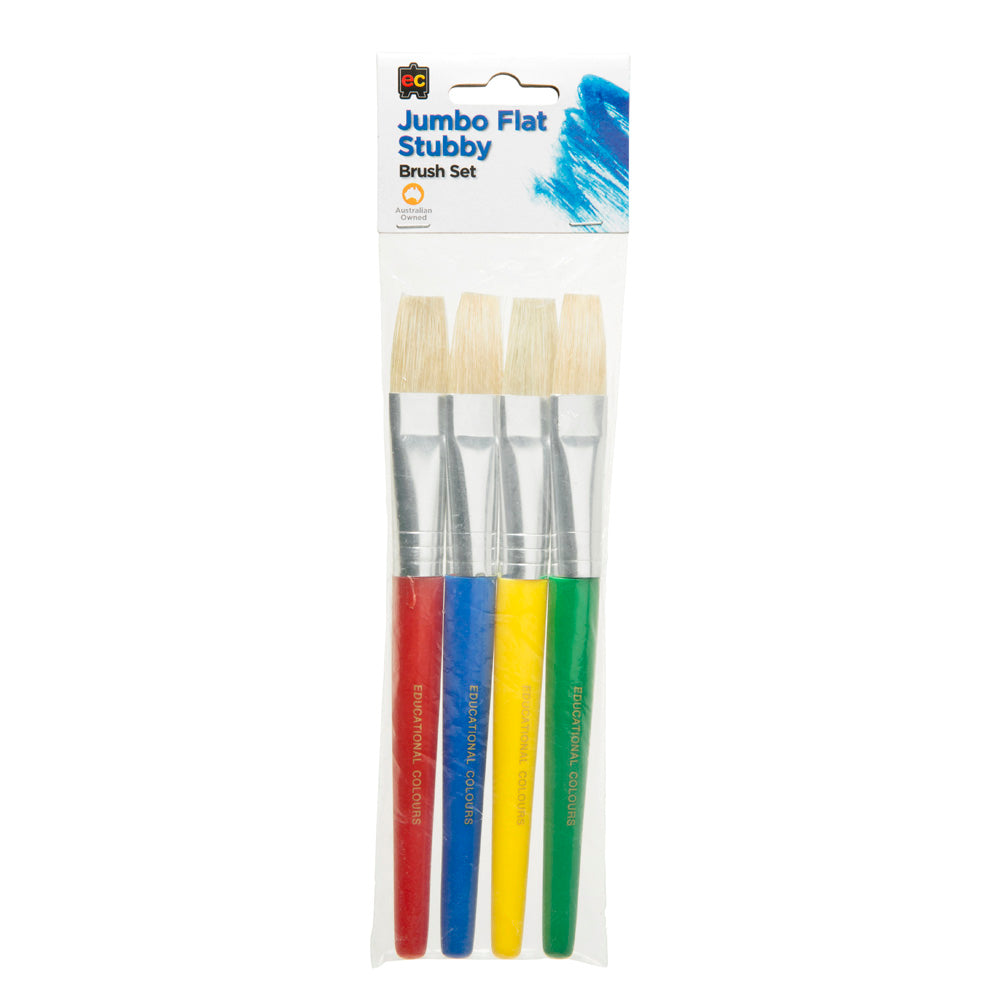 EC Brush Flat Stubby 4 Pack