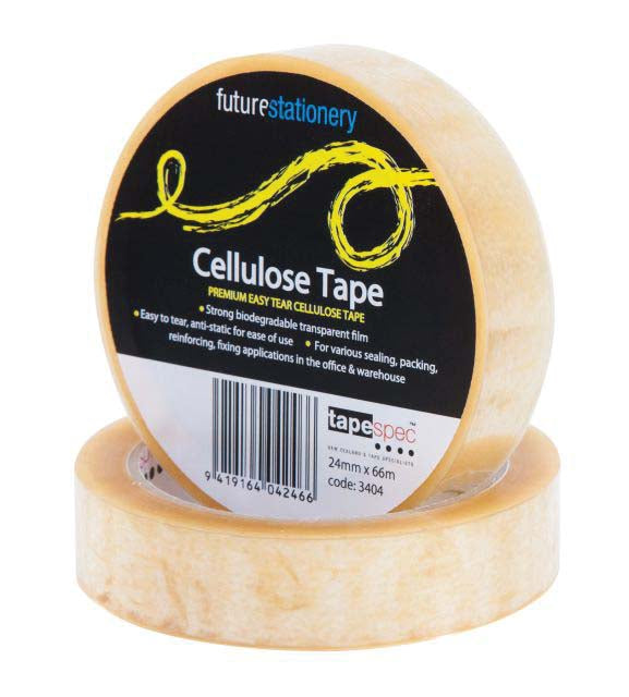 Tapespec Biodegradable Cellulose Tape 24mm X 66M Roll