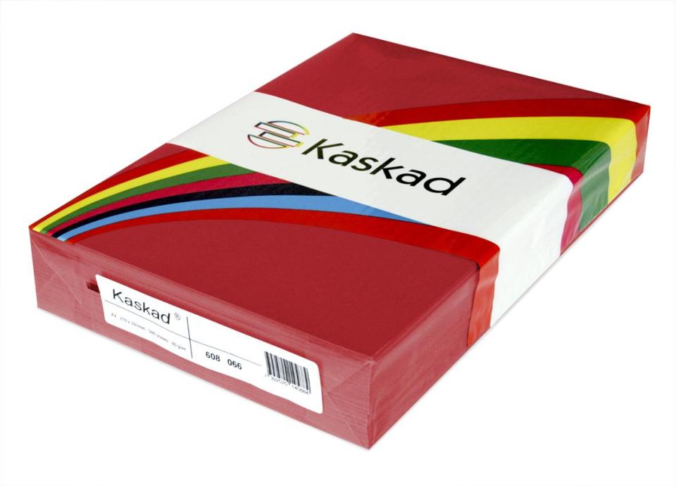 Kaskad Color Paper A4 160gsm Card Rosella Red Pack of 250