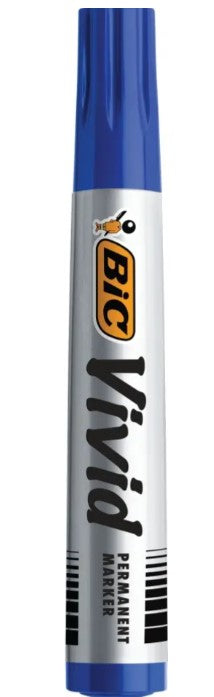 BIC Eco Vivid Permanent Marker Bullet Tip 4.95mm Blue Each