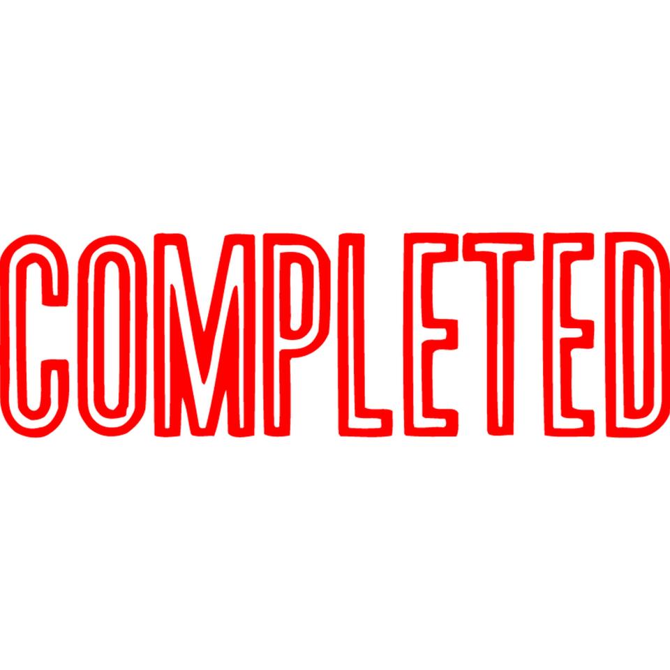 X-Stamper 'Completed' Self-Inking Stamp With Red Ink