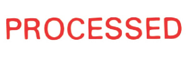 X-Stamper 'Processed' Self-Inking Stamp With Red Ink