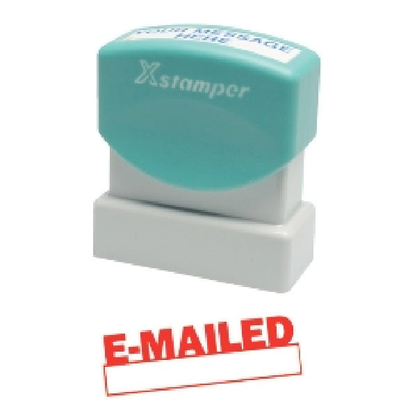 X-Stamper Date 'Emailed' Self-Inking Stamp With Red Ink