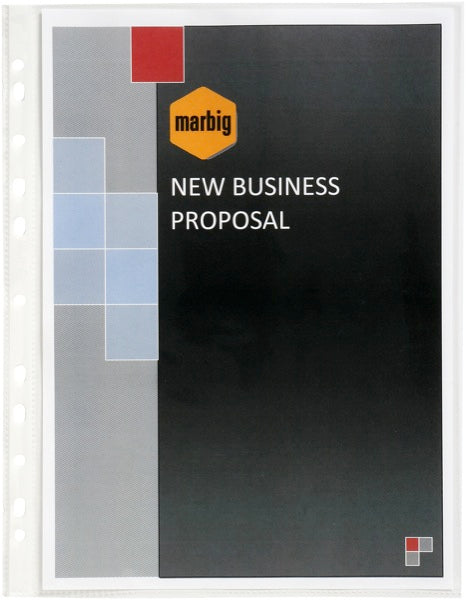 Copysafe Pocket Marbig Sheet Protector 'Heavy Duty' A4 Clear Box 100