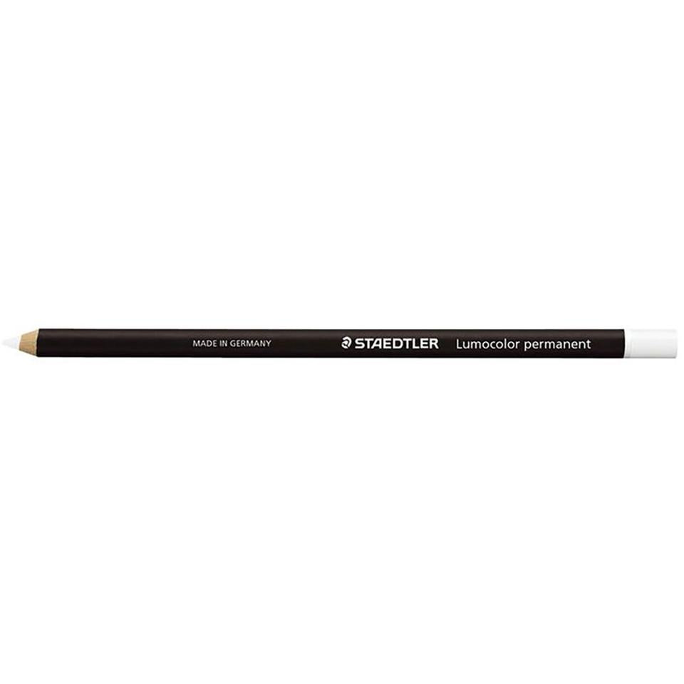 Staedtler Lumocolor Glasochrom Pencil Permanent White Box 12